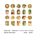 40 Pcs Mucha Themed Stickers MXHY