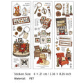 6 Pcs Vintage Scrapbook Stickers SJXZ
