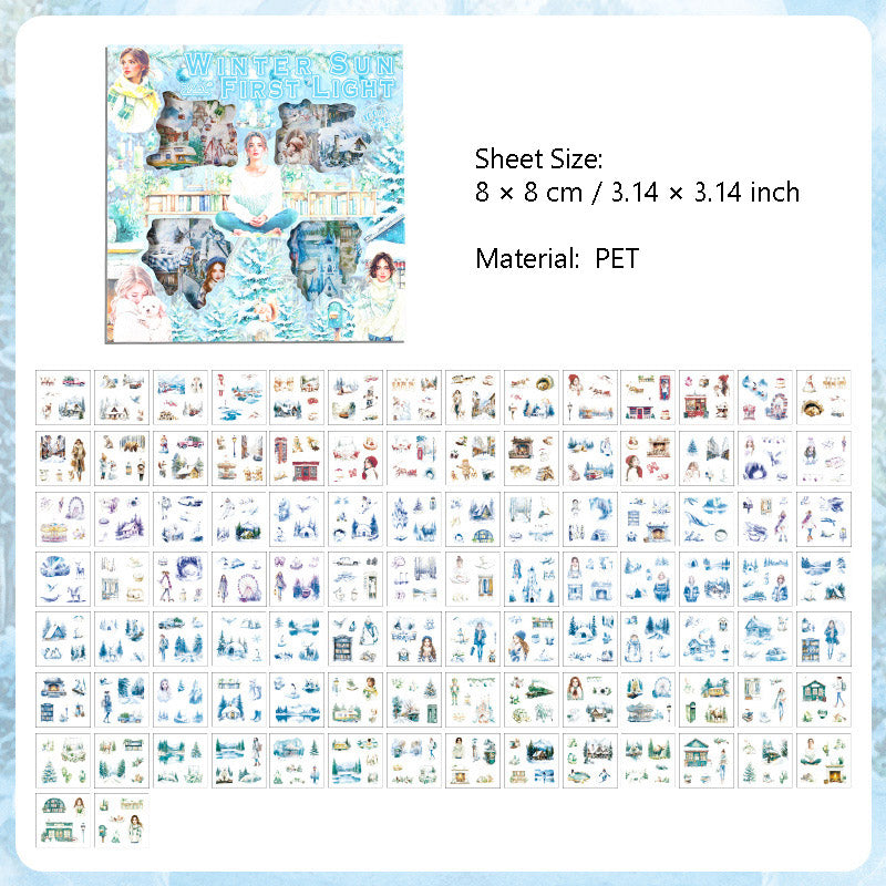 100 Sheets Seasonal PET Stickers HKSJ
