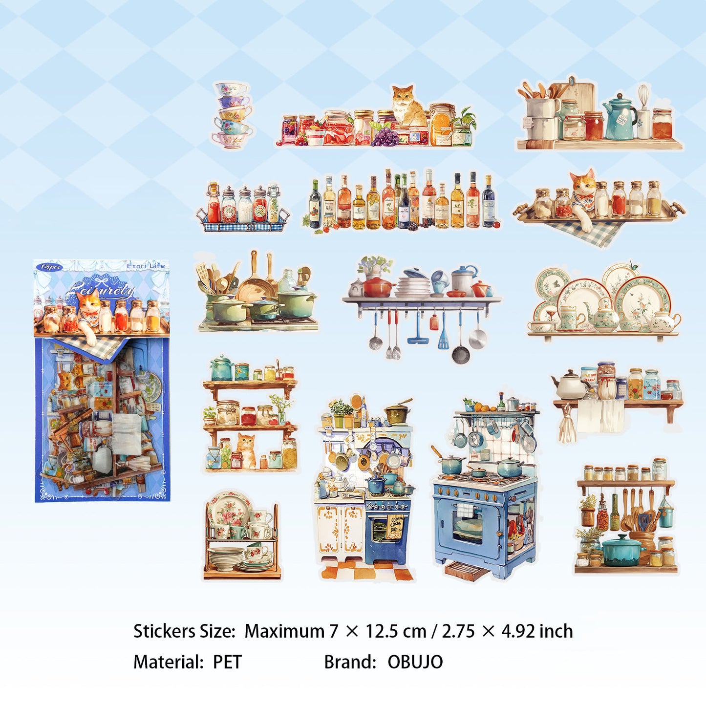 30 Pcs Lifestyle PET Stickers XXCQ