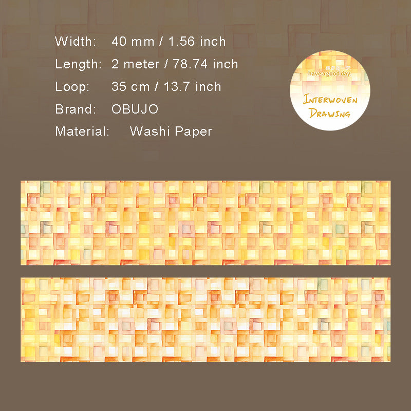 1 Roll Weaving Theme PET Tape JZHY