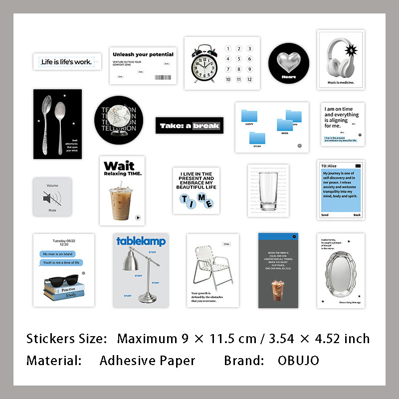 40 Pcs Aesthetic Journal Stickers XDBZ