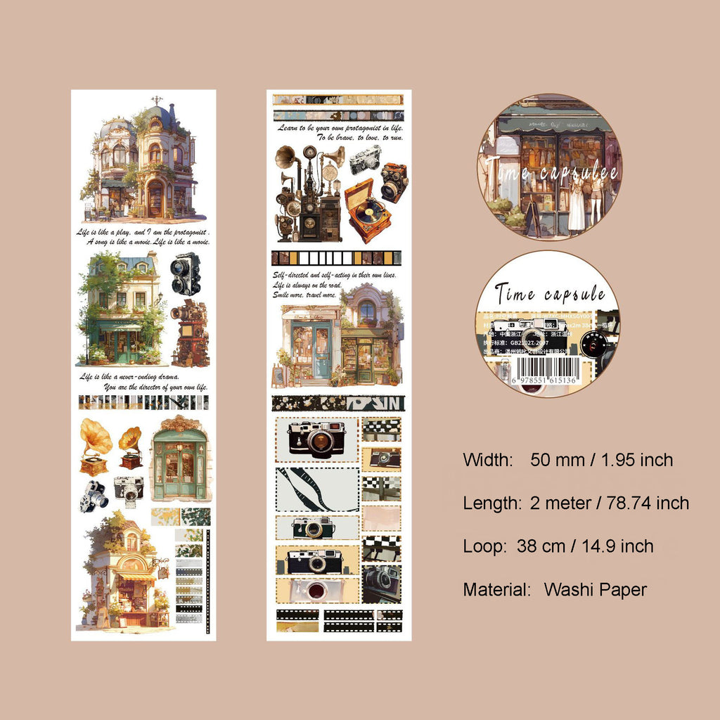 1 Roll Vintage Shop Mall Washi Tape KLXSG