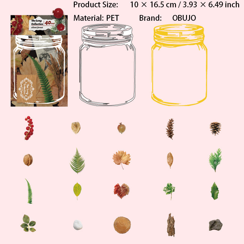 42 Pcs Butterfly Flower Under Sea Stickers MCSC