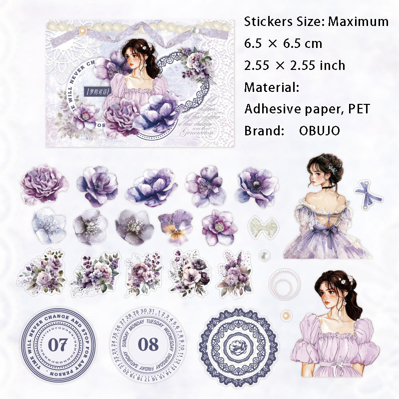 25 Pcs Flower Girl Stickers QWYMG