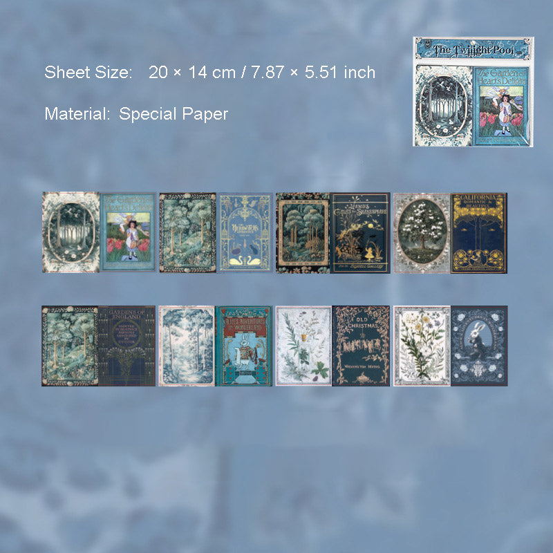 16 Pcs Vintage Scrapbook Bakcground Paper SJSY