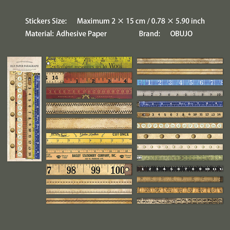 25 Pcs Vintage Journal Stickers JZDL