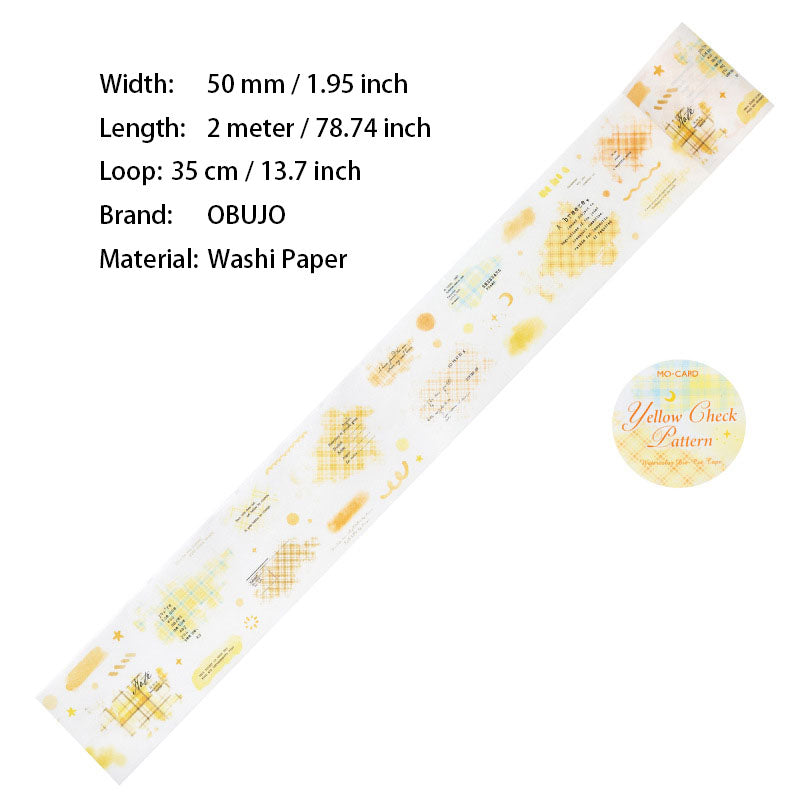 1 Roll Watercolor Grid Washi Tape CSGWP