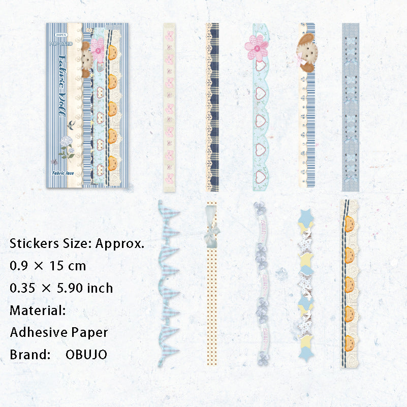 20 Pcs Vintage Floral Border Stickers BYHB