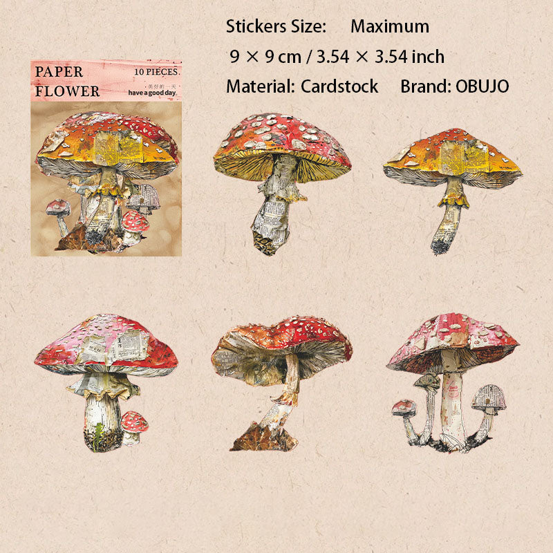 10 Pcs Paper Flower for Journal Craft ZSHF