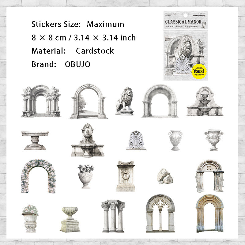 20 Pcs Manor Window Door Stickers GDZY