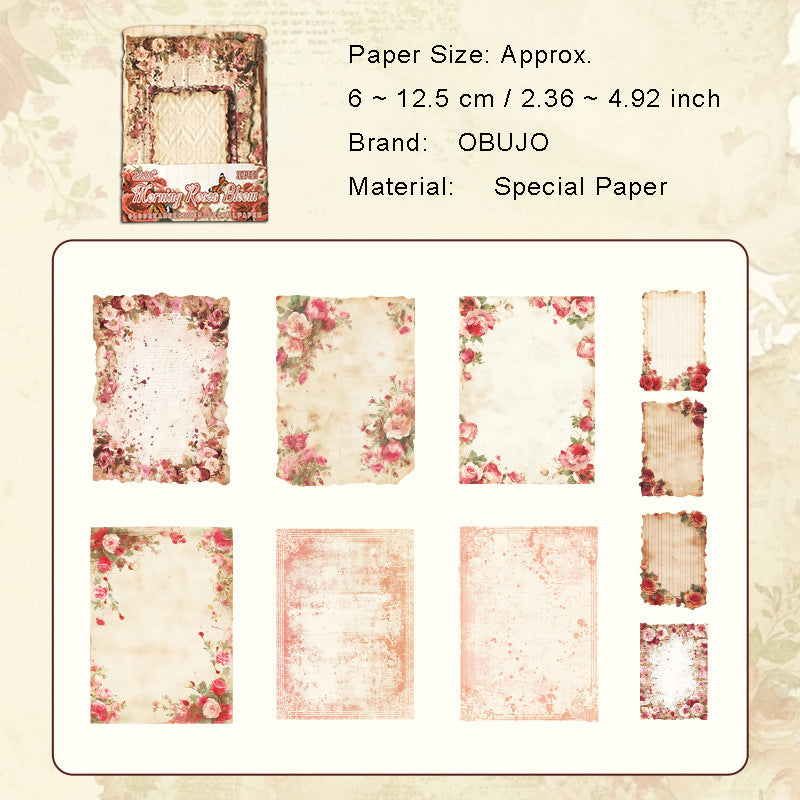 10 Sheets Vintage Embossed Scrapbook Paper XSJM
