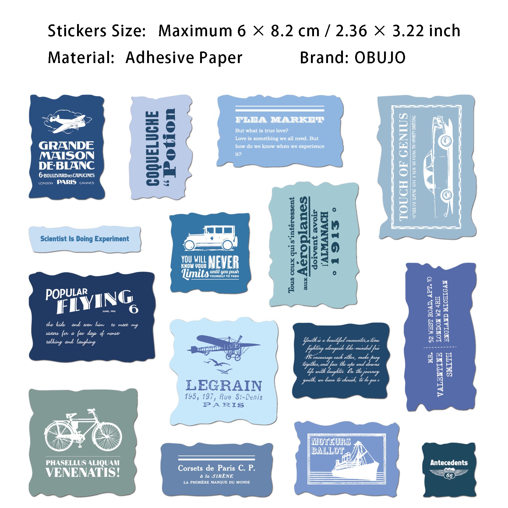 30 Pcs Vintage Journal Stickers QZXL