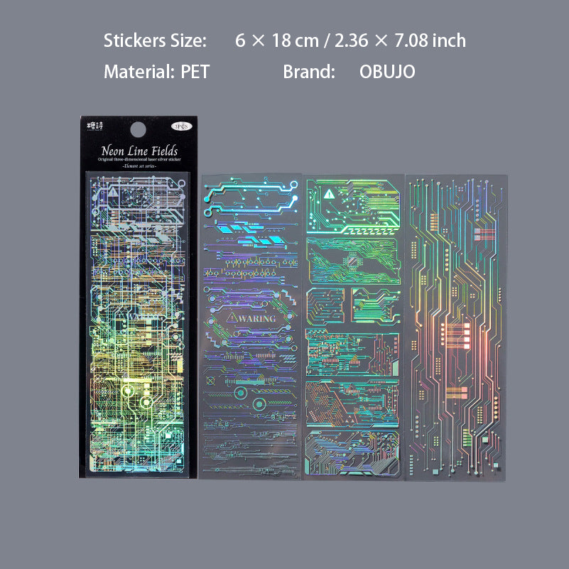 3 Pcs Punk Theme PET Stickers YSJX