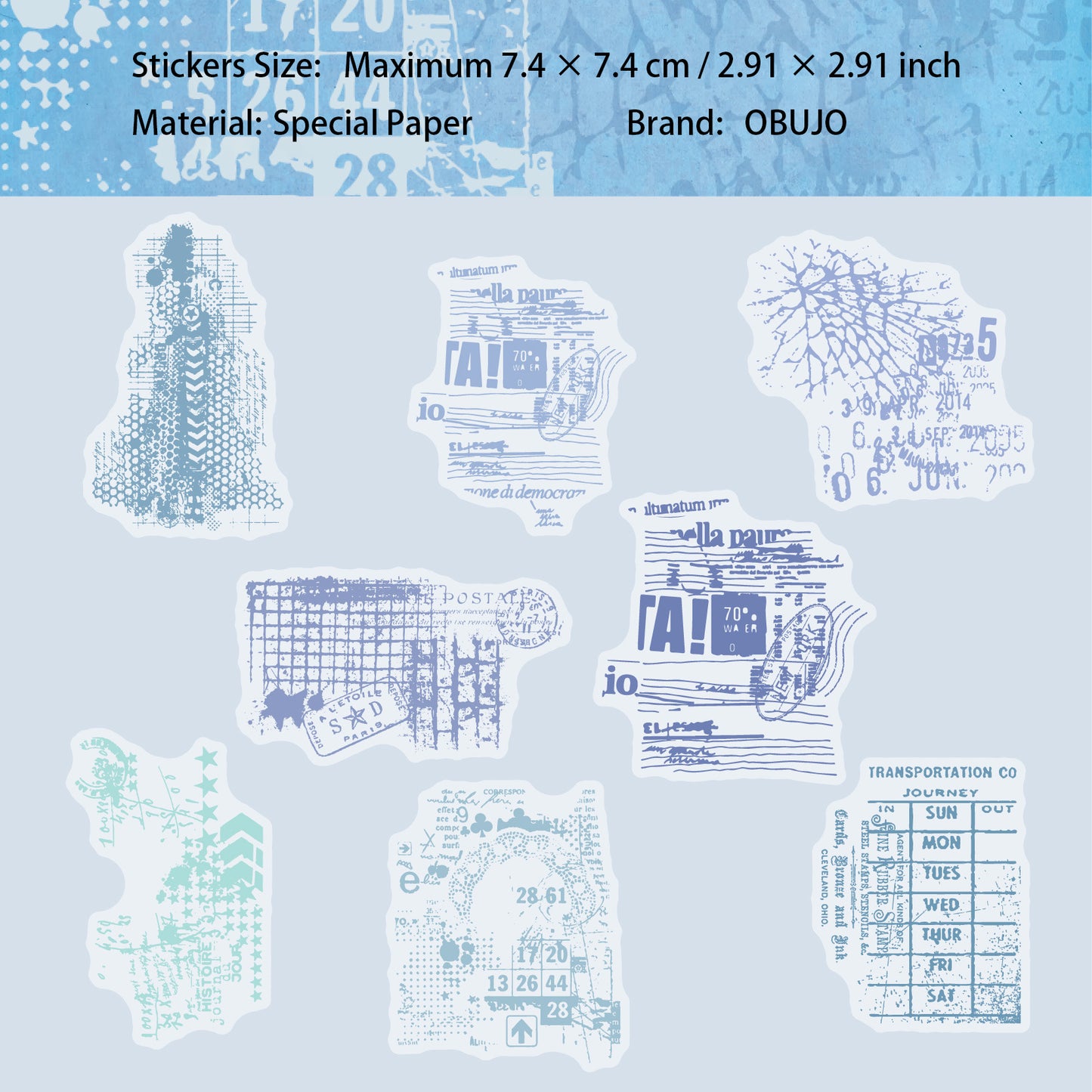 16 Pcs Vintage Junk Journal Stickers CLXL