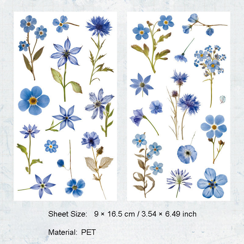 2 Sheets Pressed Flower Transfer Stickers HDLM
