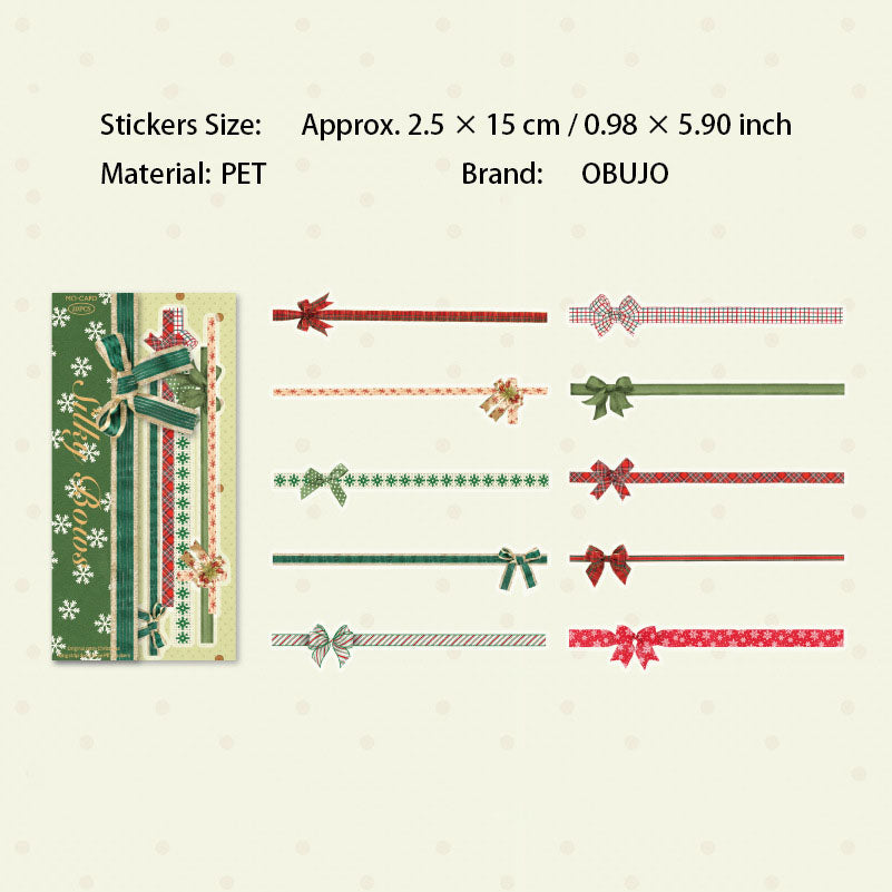 20 Pcs Christmas Theme PET Stickers XHSD
