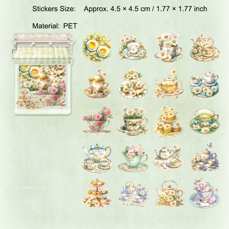 40 Pcs Crean Dessert PET Stickers TMHY