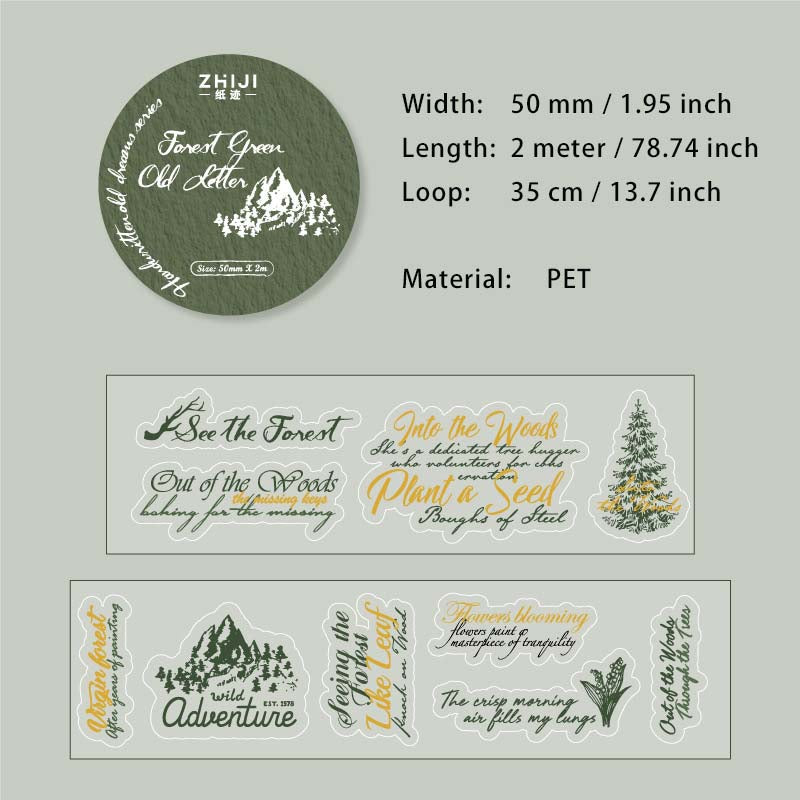 1 Roll Positive Quote PET Stickers Tape SXJM