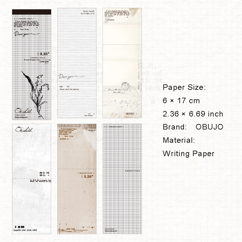 30 Sheets Vintage Notepad LLBJ