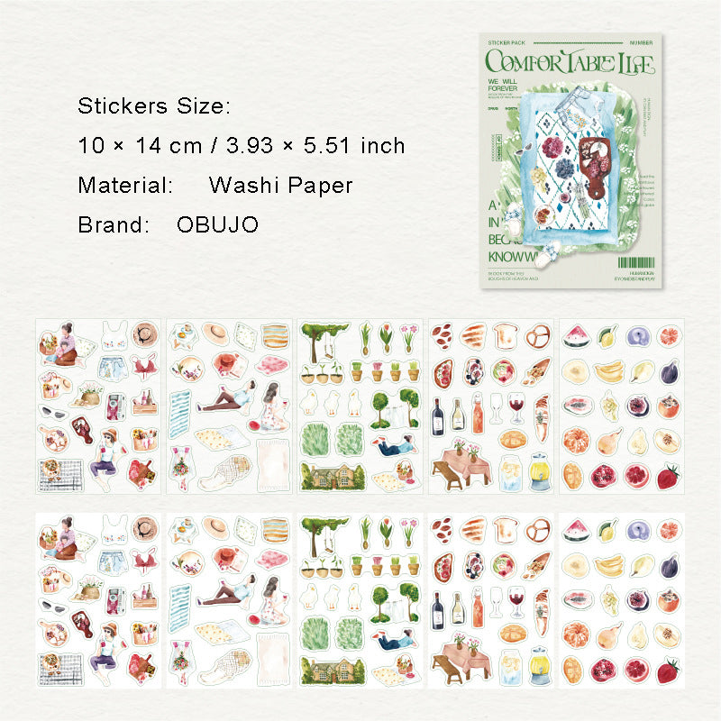 10 Sheets Lifestyle Planner PET Stickers QYSH