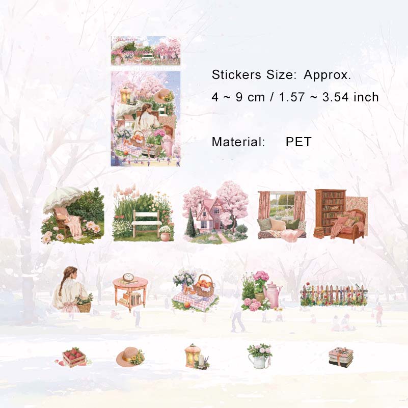 30 Pcs Country Garden Life PET Stickers TYSHJG