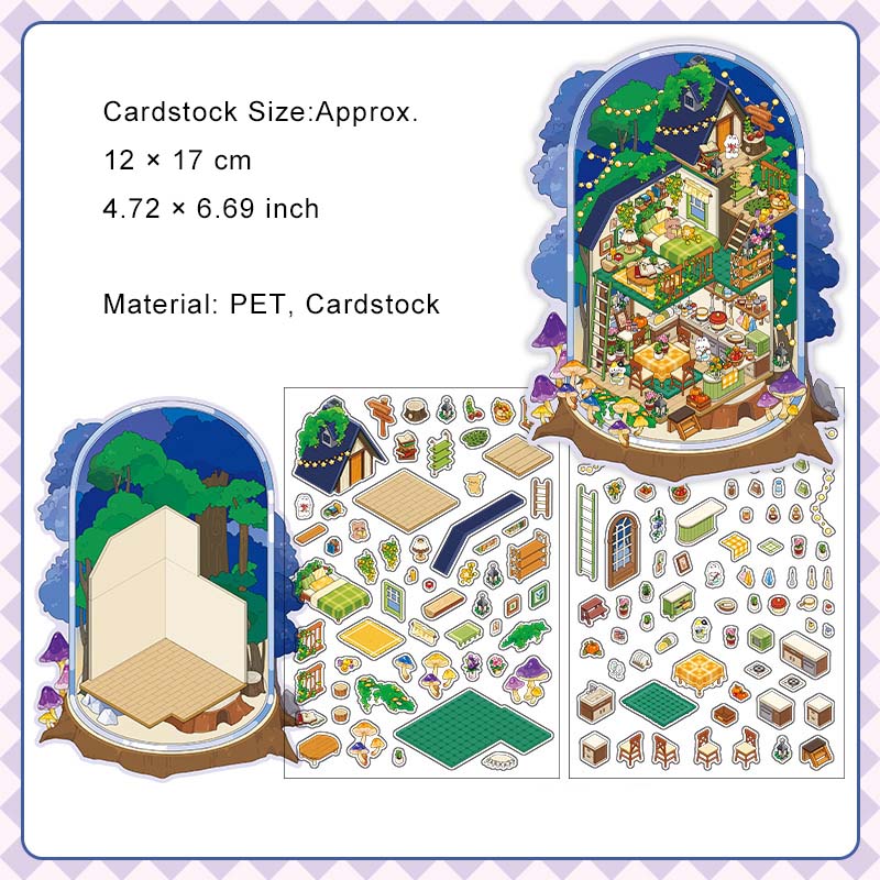 3D Shop Store Scene Stickers Kit JRYYZ9