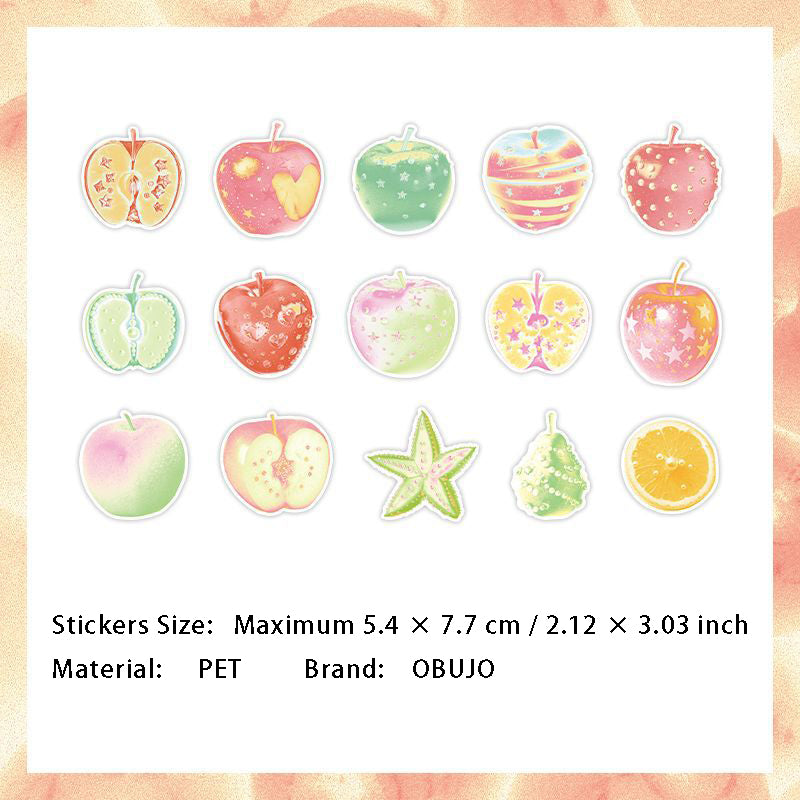 15 Pcs Botanical Nature Theme PET Stickers ZRER