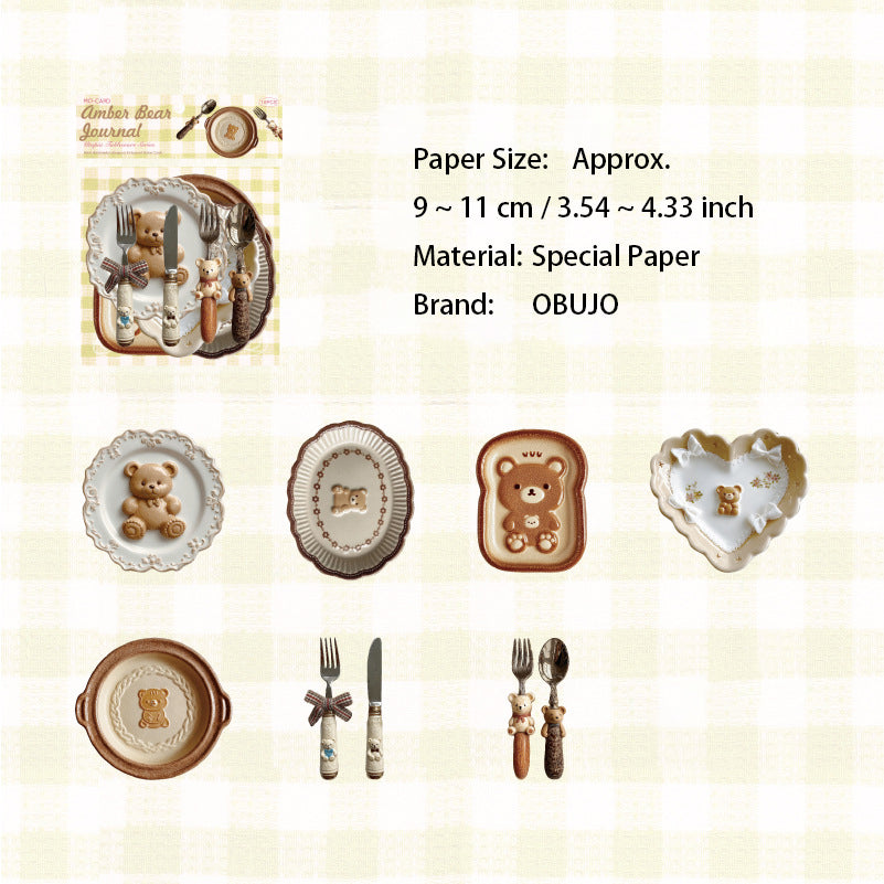 20 Pcs Tableware Themed PET Stickers WTBX