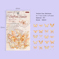 20 Pcs Shell Light Butterfly PET Stickers SYHD