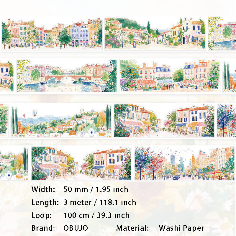 1 Roll Travel Landscape Washi Stickers Tape ZYJR
