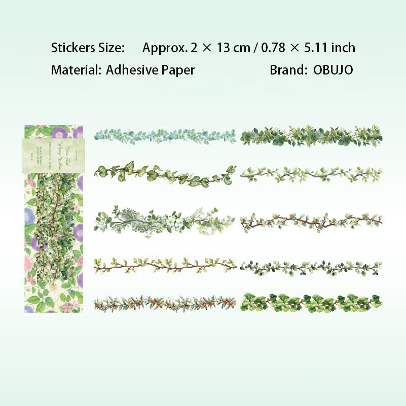 20 Pcs Fruit Flower Vine Stickers SYHZ