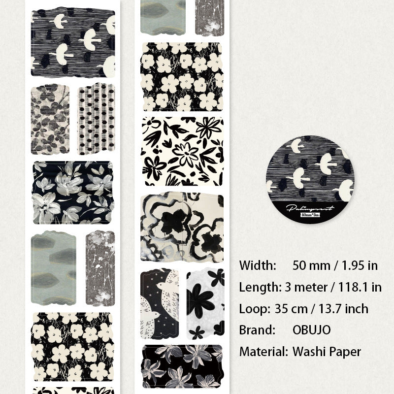 1 Roll Floral Washi Stickers Tape KSZY