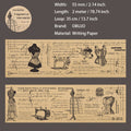 1 Roll Vintage Manuscript Washi Tape SGCP