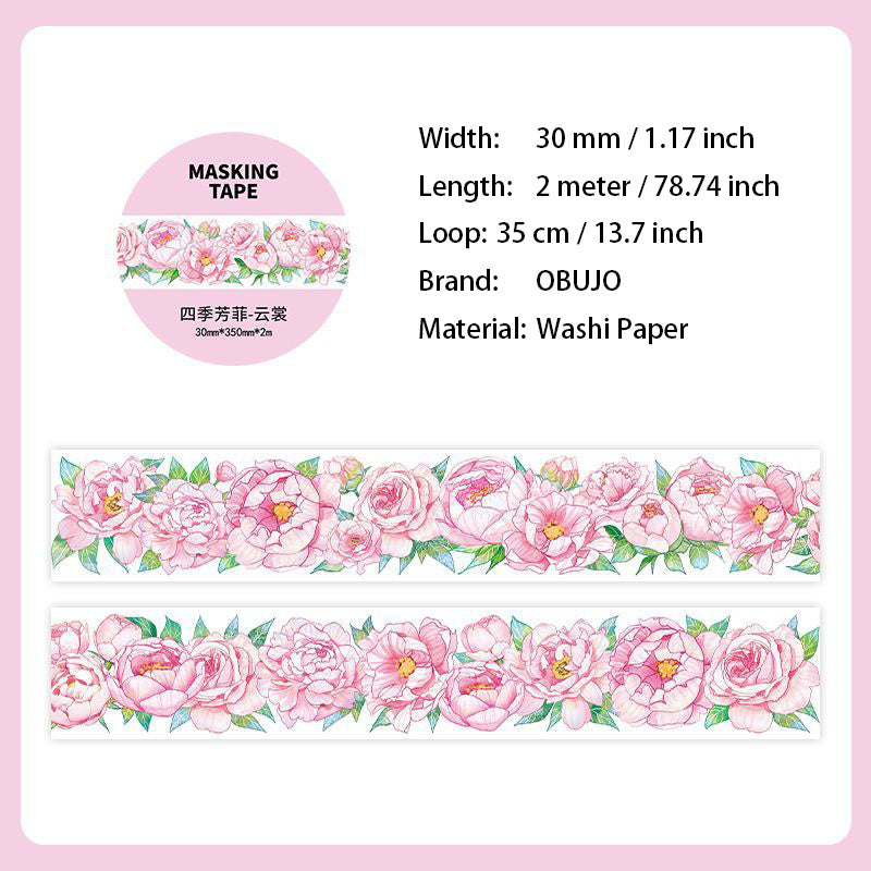 1 Roll Flower Washi Tape SJFF