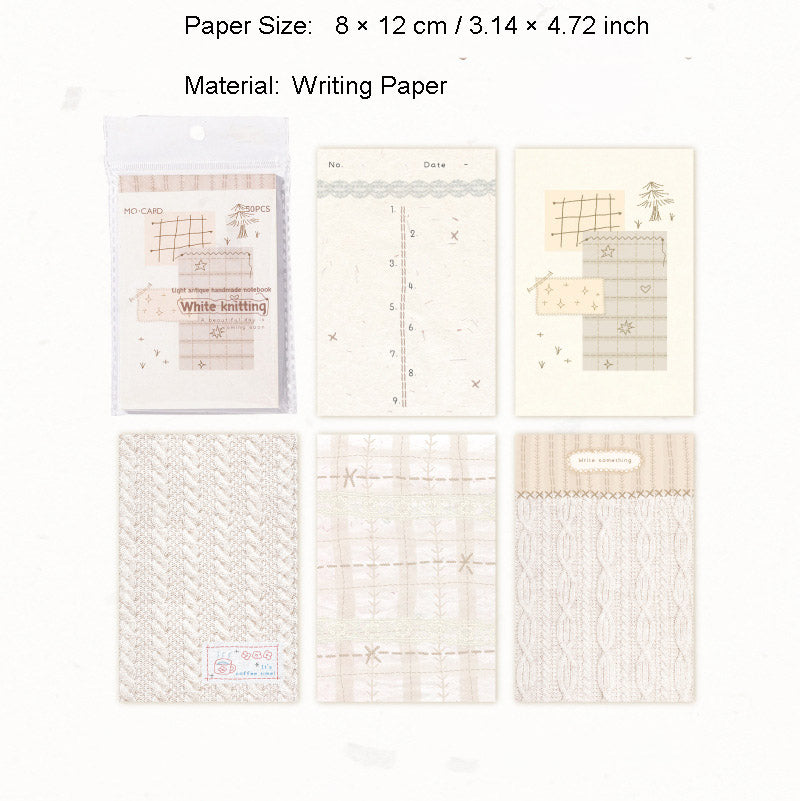 50 Pcs Vintage Notepad Paper FRSJ