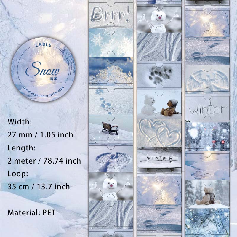 1 Roll Travel Landscape Pre-cut Stickers Tape LTJW