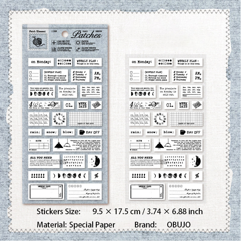 1 Sheet Vinage Quote Stickers BDBD