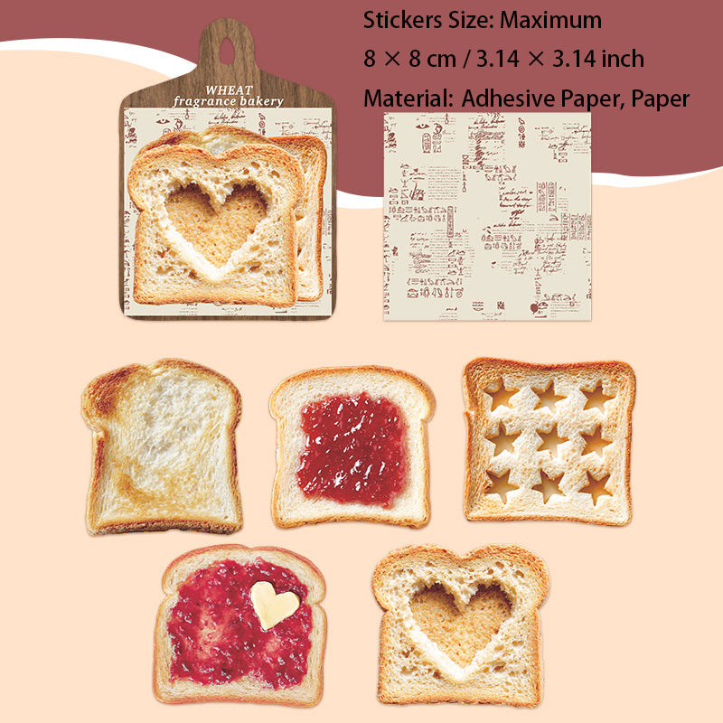 8 Pcs Baking Themed Stickers and Paper MXMBD