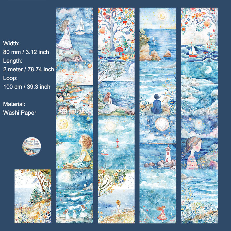 1 Roll Seasonal Painting Washi Stickers Tape SJHJ