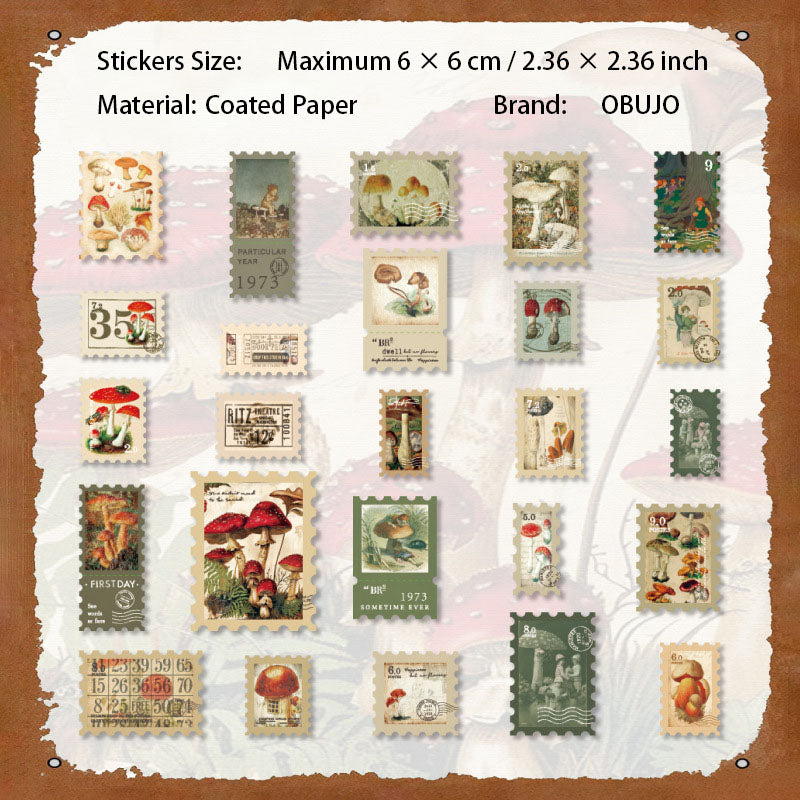 50 Pcs Fantasy Postage Stamp Stickers JYKXQ