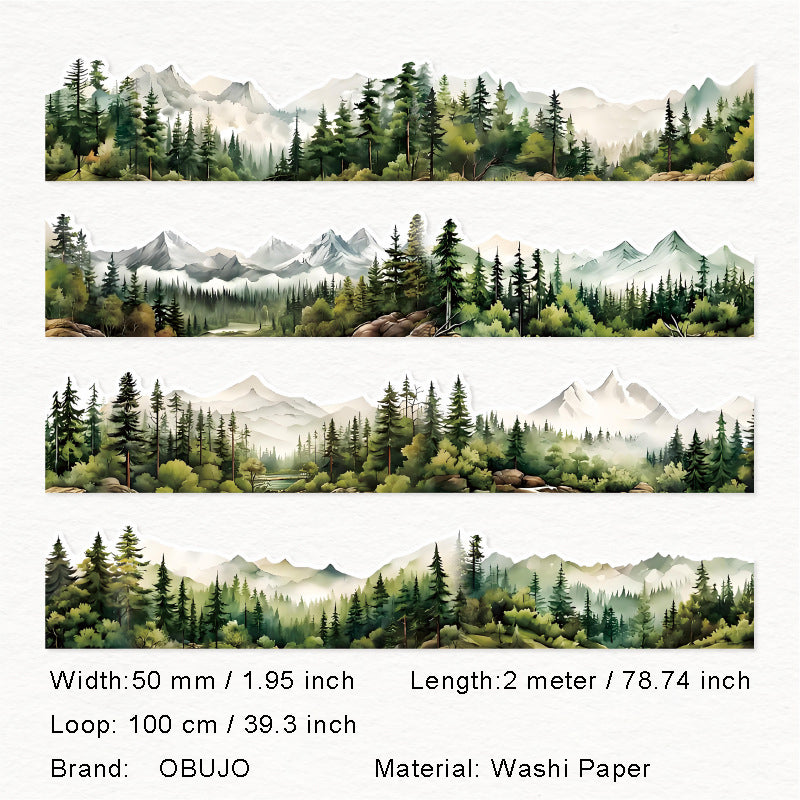 1 Roll Mountain Forest Washi Tape SCQK