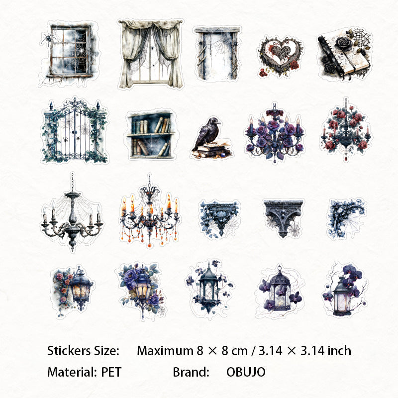 20 Pcs Gothic PET Stickers YWDGB