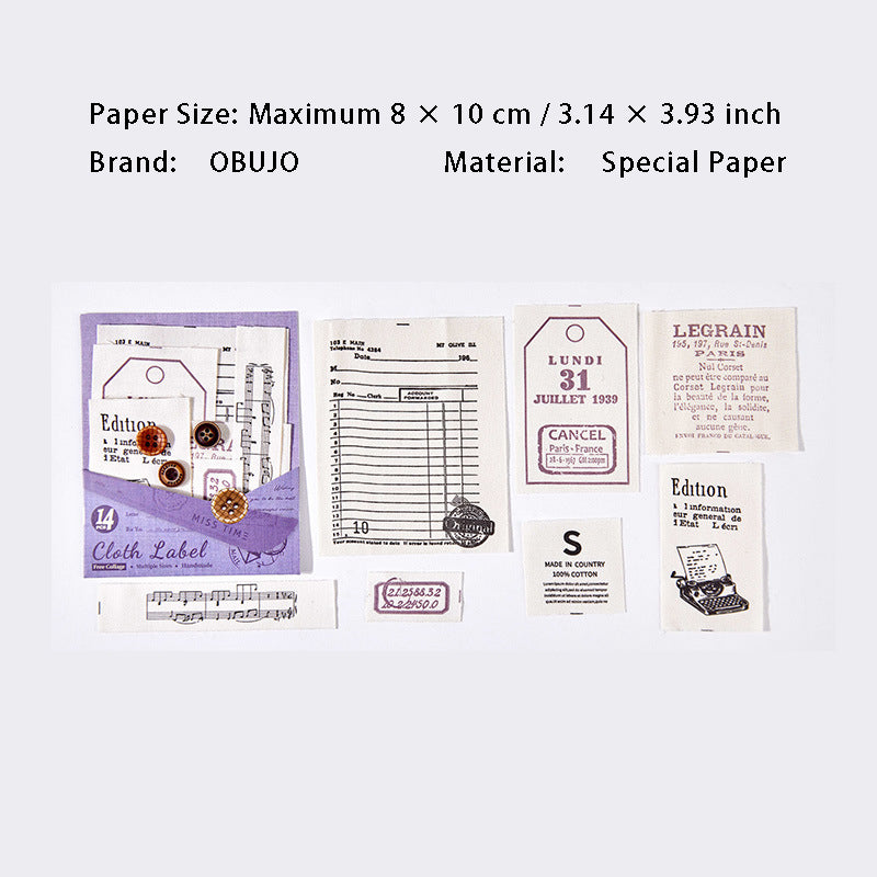 14 Pcs Vintage Junk Journal Paper SRZS