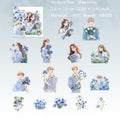 15 Pcs Rose Girl PET Stickers QPZHHZ