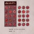 15 Pcs Vintage Wax Seal PU Stickers SGXJ