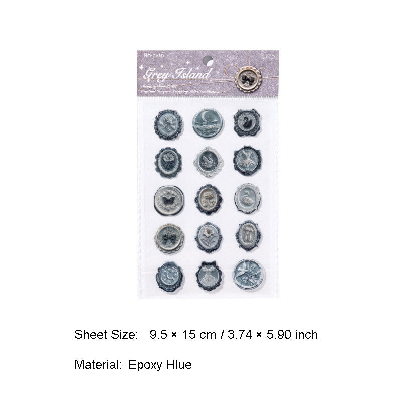 15 Pcs 3D Vintage Wax Seal Stickers JYXZ