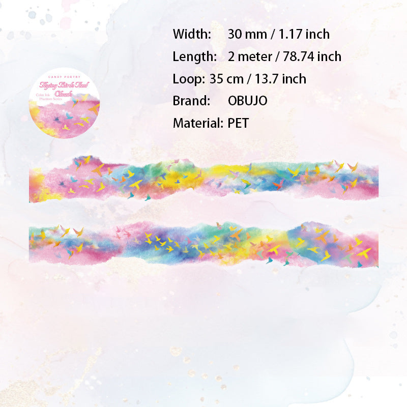 1 Roll Watercolor Art PET Tape CMHY