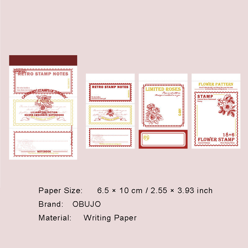 15 Sheet Vintage Notepad Paper LLANSC