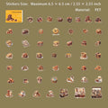 50 Pcs Chocolate Theme PET Stickers XNQKL
